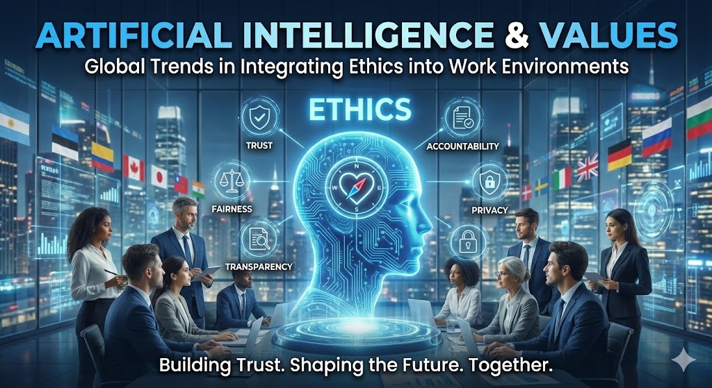 Artificial intelligence and values: Global trends in integrating ethics into work environments